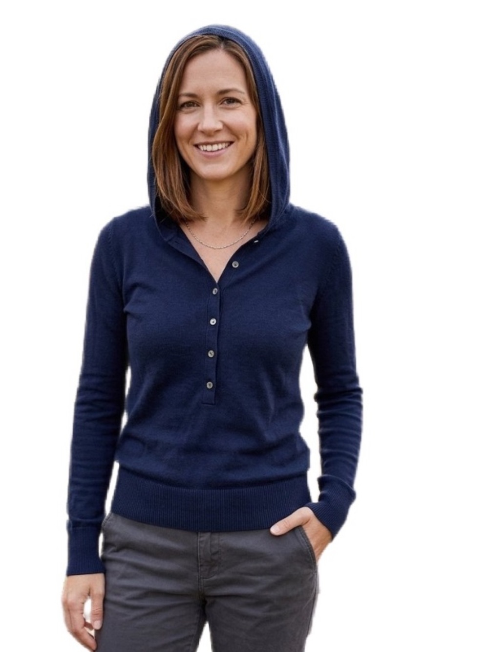 GAP Navy Blue Women's Lightweight Sweater Hoodie Size L